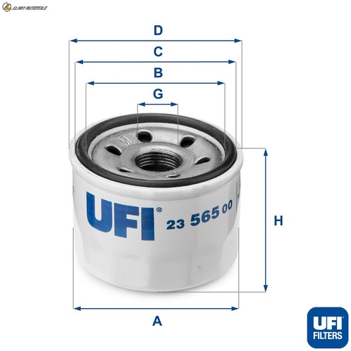 Oil filter 565 for - filter, 23.565.00