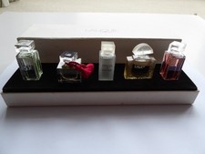 VINTAGE LALIQUE BOXED MINIATURE  PERFUMES 5 FULL UNUSED BOTTLES