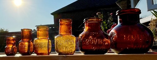Vintage bovril bottles - bovril,