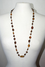 Brown glass beaded  ladies necklace  (N118)