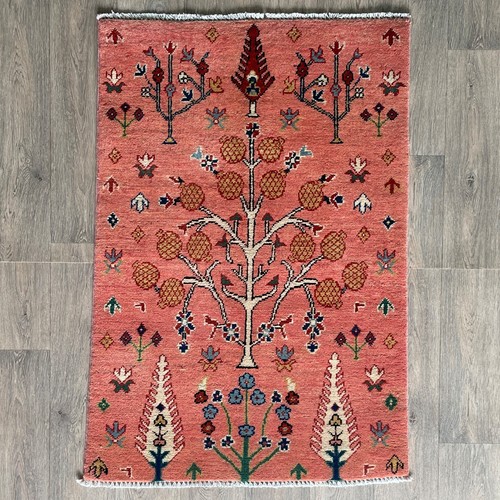 Red afghan gabbeh rug - red,