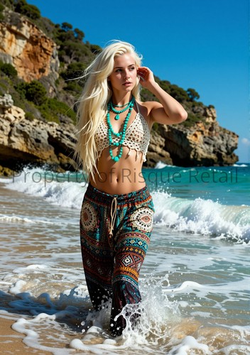 Sexy blonde bohemian women - blonde,