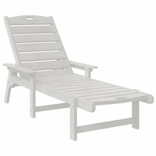 Sun Lounger Plastic Outdoor Lounger Garden Chair Patio Recliner  vidaXL