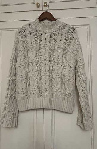 Boho chunky cable knit mock - boho,