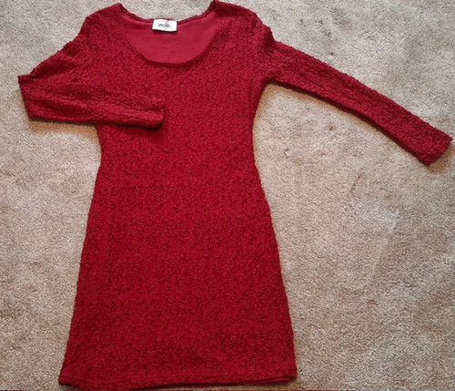 Women long sleeved red lace - women's,
