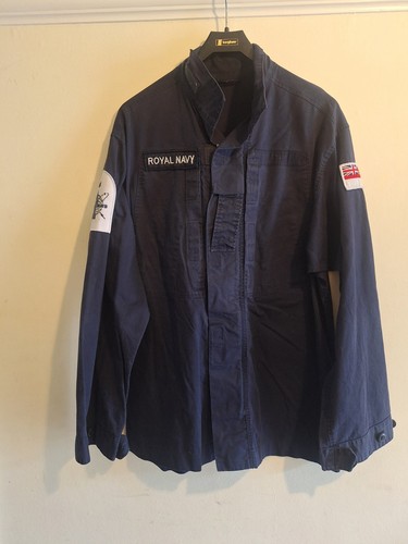 Royal navy badged shirt - royal,