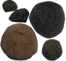 Mens 8 Panel Hat Newsboy Cap