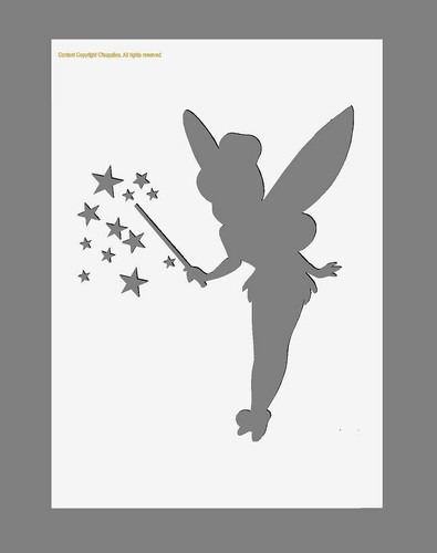 Tinkerbell mylar stencil - tinkerbell,