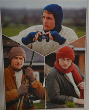 (62) Knitting Pattern To Make - Men's DK Balaclava Gloves Hats Scarf One Size