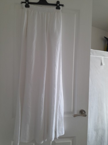 Italian white linen culottes - linen,