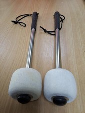 2 x Bass Drum Mallet Drumstick With Wool Felt Head Percussion Marching stick