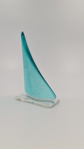 Handmade fused glass sail - handmade,