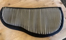 Genuine Shaped Polypad Saddle Half Pad Size Cob Black Cream Striped
