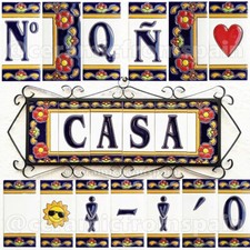 Spanish Ceramic tile letters -