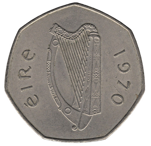 1970 ireland 50p coin - 1970,
