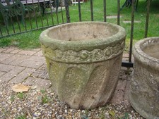 Large 14.25" Arveci Products Tub 1 Concrete Garden Patio Ornament Plant Pot