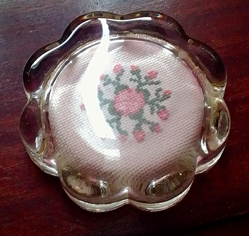 Clear glass paperweight - glass,
