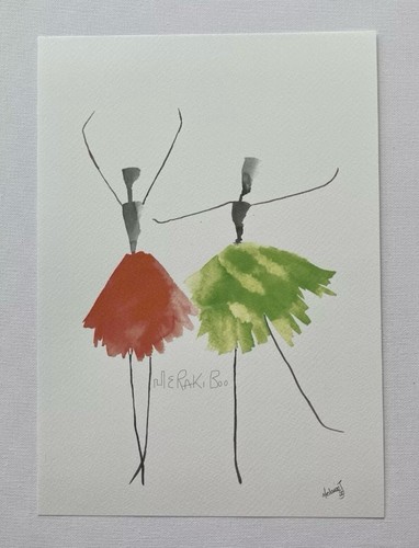 Ballerina abstract watercolour - ballerina,