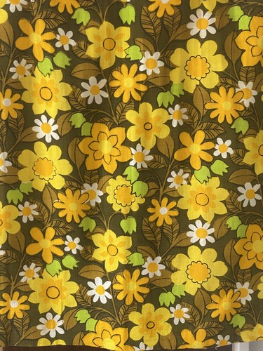 Vintage 1960s 1970s barkcloth - 1960s,
