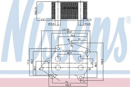 Nissens engine oil cooler - cooler, for