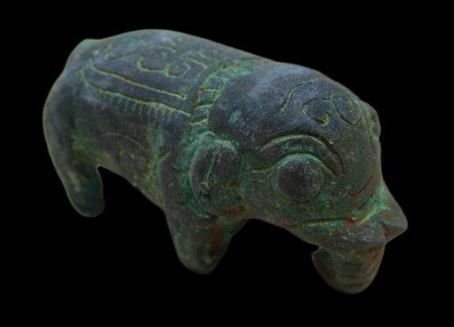 Ancient indian bronze elephant - indian,