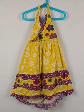 Jelly the pug Yellow halter neck dress 5yrs