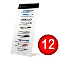 1/3 A4 Sign Holder Portrait Clear Slanted Stand Up Display Menu DL Pack of 12