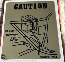 KAWASAKI Z650 Z650B Z650F BATTERY BREATHER CAUTION WARNING DECAL