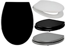 Plastic Slow Close Universal Toilet Seat Bathroom WC Easy Fit including Fittings