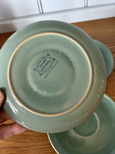 Denby manor green saucers - manor,