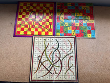 3 x VINTAGE SNAKES & LADDERS