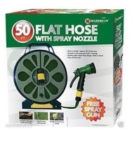 50ft 15m Flat Hose Pipe & Reel