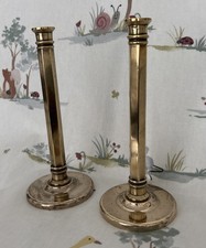 2 Antique Solid Brass Candlestick Holders Decorative Candle Candlesticks Holder