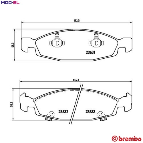 Brake pad set disc - pad, p