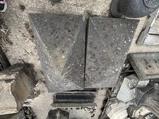 reclaimed stone pier caps matching pair gate post tops