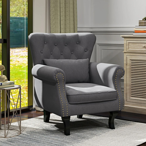 Wingback armchair chesterfield - armchair,
