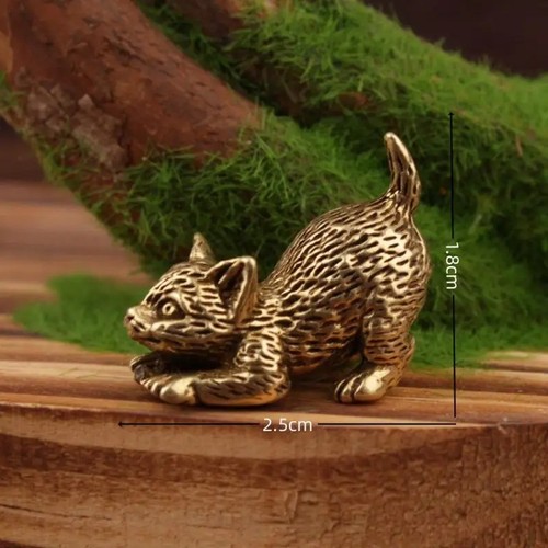 Vintage brass mini cat - vintage,