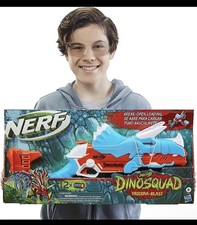 NERF Dinosquad Multicolour Tricera-blast Blaster Toy New