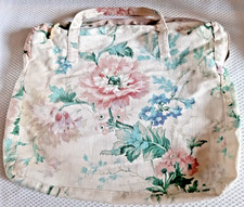 vintage knitting/craft/sew/needle storage bag Zipped top+side pocket with handle
