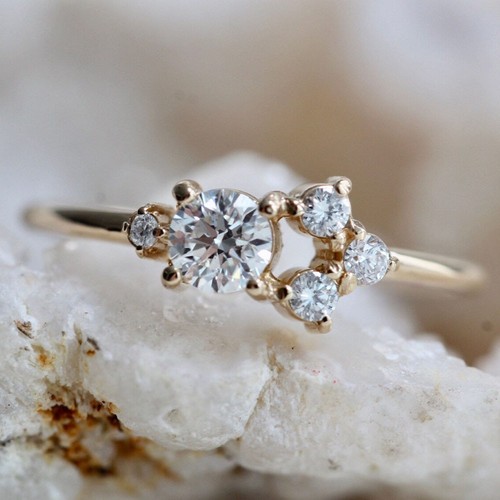 Cluster engagement ring - cluster,