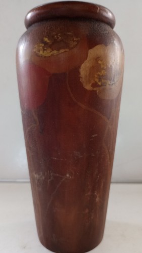 Vtg wooden vase - vase, lacqueur