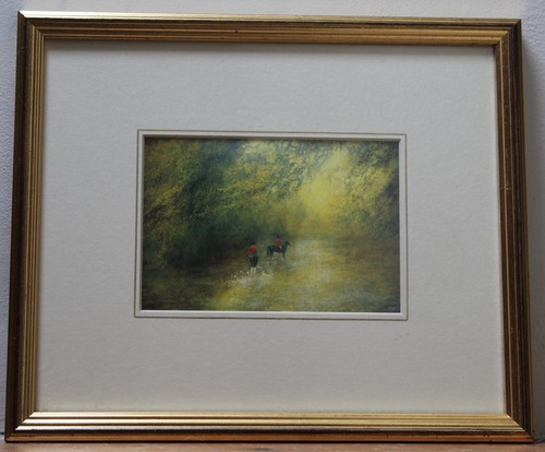 Framed fox hunting scene - hunting,