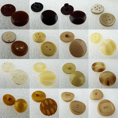 Buttons cream dark brown - cream,