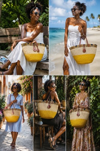 Tribal shoulder bag woven - ,