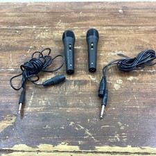Pair of Unbranded Wired Microphones with 1/4” Jack – Karaoke, DJ, Practice