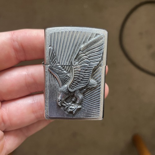 Silver colour zippo eagle - colour, made