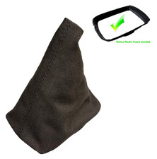 Gear Stick Gaiter + Inner Frame For Volvo C30 2006-2013 Black Faux Suede
