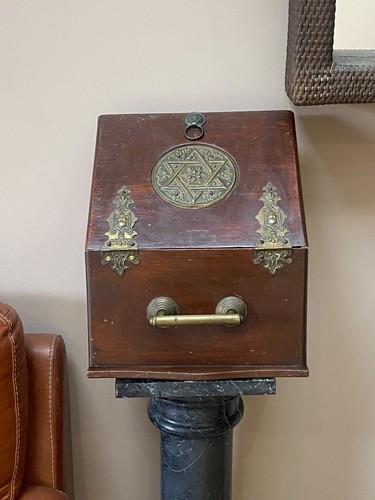 Antique wooden coal box - antique,