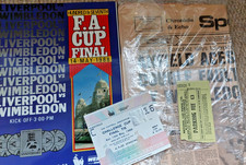 Liverpool v Wimbledon 1988 FA Cup Final Programme Ticket Stub & Extras