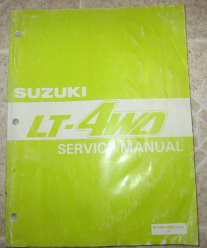 Suzuki 4wd service - suzuki, manual